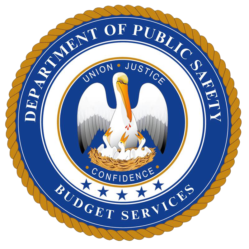 A seal depicting the Louisiana Department of Public Safety's Budget Services