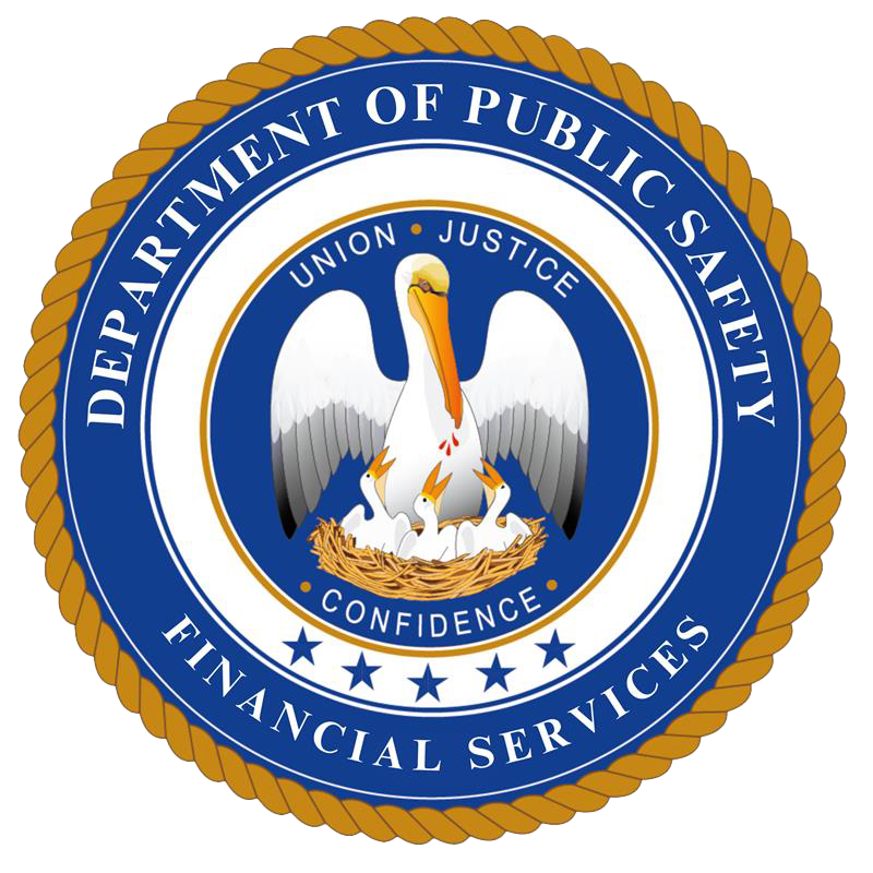 A seal depicting the Louisiana Department of Public Safety's Financial Services